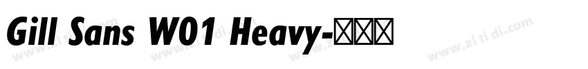 Gill Sans W01 Heavy字体转换